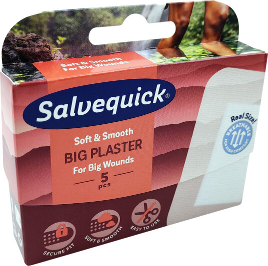Salvequick Big Plaster for f.eks. knær og albuer