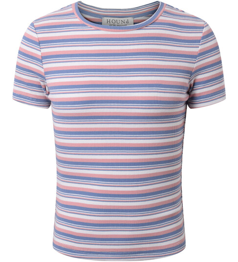 Hound T skjorte Rib Striped 14 år 164 T skjorte Flerfarget Rosa
