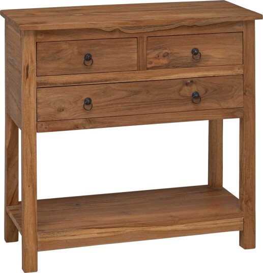 vidaXL Serviesskap Naturlig 79 x 35 x 80 cm Massivt Teaktre
