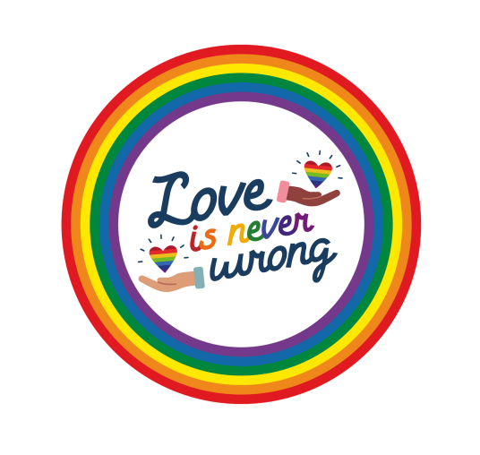Kakebilde Love Is Never Wrong Rund 20cm 