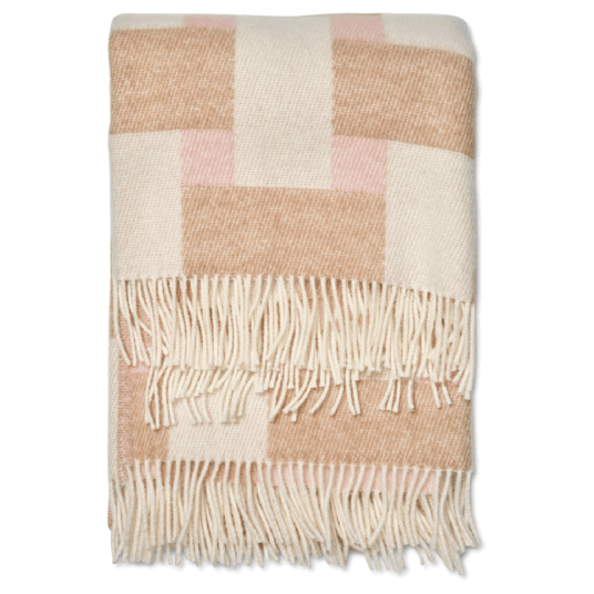 Weave Ullteppe 130x180 cm Hvit / Rosa