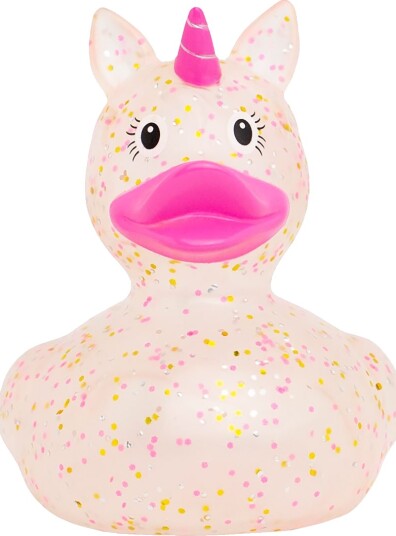 Badeand Glitter Enhjørning Badeand OneSize Badeleker