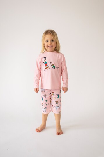 Geggamoja UV Sett Pippi Langstrømpe Rosa 110 116