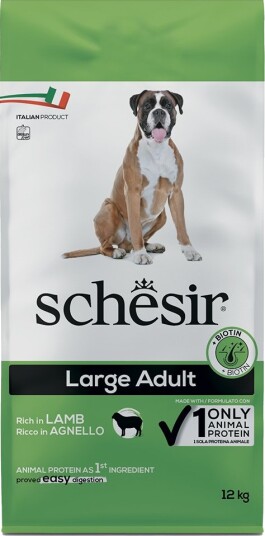 Schesir Tørrfôr Adult Dog Large Med Lam 2 X 12 kg