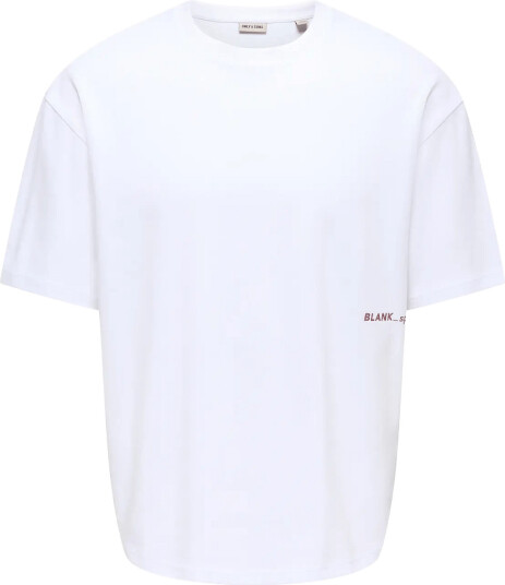 ONLY & SONS Onscaspian Airflex Blnk Space Bxy Tee White M