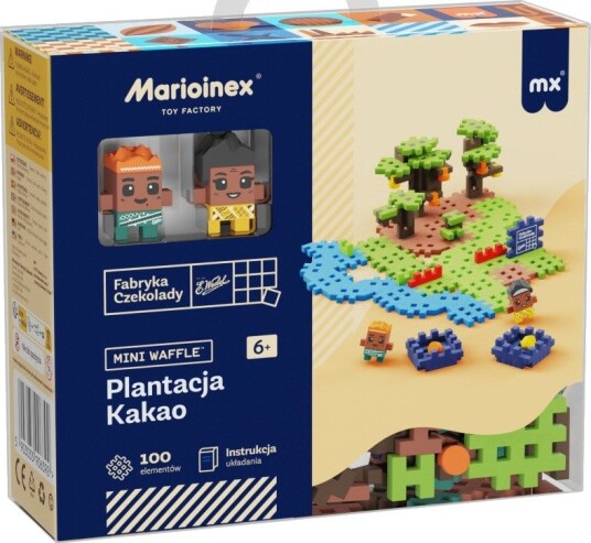 Marioinex Mini Waffle Byggeklosser – Kakao Plantasje 100 Stk.