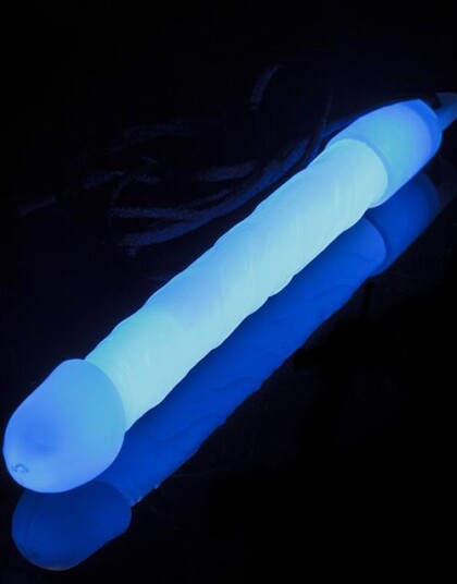 Crosswear Blå Dick Glow Stick med Snor 15 cm