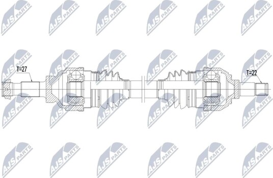 NTY NPW ME 216 Drivaksel