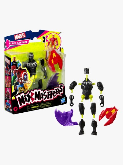 Marvel Mixmashers Black Panther 12cm Actionfigur i Svart Marvel Mixmashers Black Panther 12cm Actionfigur i Svart