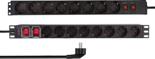 LogiLink 16 veis 19" rack PDU med overspenningsvern A12810 LogiLink 16 veis 19" rack PDU med overspenningsvern A12810