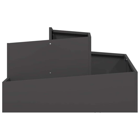  plantekasse svart 80x80x50 cm kaldvalset stål