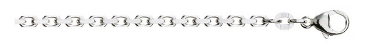 Anker kjede i 925 sølv 2,4 mm - 50 cm