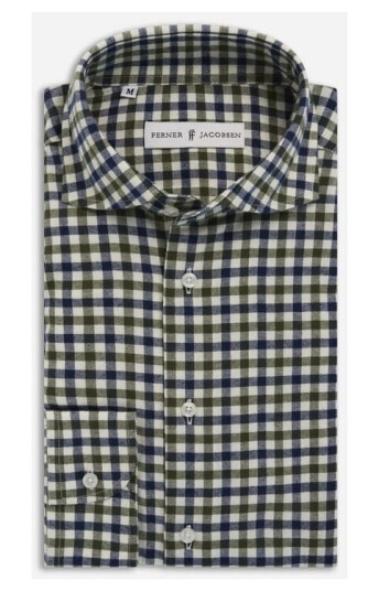 Flanel Slimline Green-White-Navy Check Flanel Slimline Green-White-Navy Check