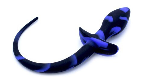 Kiotos Anal Plug Dog Tail Black/Blue