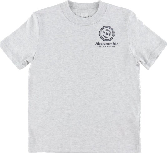 Abercrombie & Fitch T skjorte Light Grey Heather Abercrombie & Fitch 7 8 år 122 128 T skjorte Grå