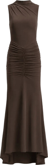 OW Collection Elina Maxi Dress Brown XS OW Collection Elina Maxi Dress Brown XS