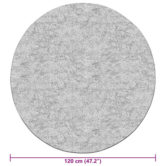 vidaXL Vaskbart teppe φ120 cm lysebeige sklisikker