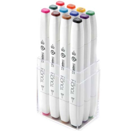 Touch Twin Brush Marker 12-set Main Touch Twin Brush Marker 12-set Main