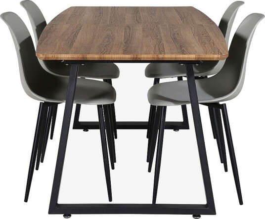 Venture Home Spisegruppe Inca med 4 stk spisestoler Polar Brun Venture Home Spisegruppe Inca med 4 stk spisestoler Polar Brun