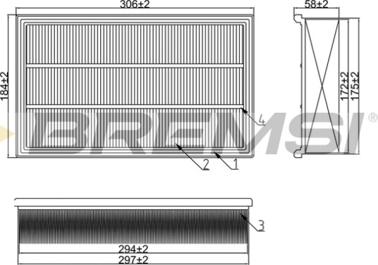 Luftfilter BREMSI FA1662