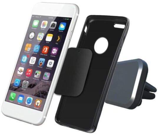 2Go 795466, Mobiltelefon/Smarttelefon, Passiv Holder, Bil, Sort, Grå