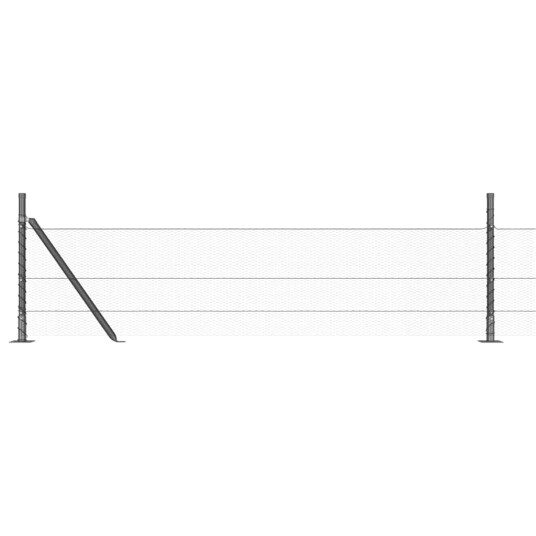 Gjerdepåle Grå 100 x 0,5 m 13 mm nett Stål og PVC