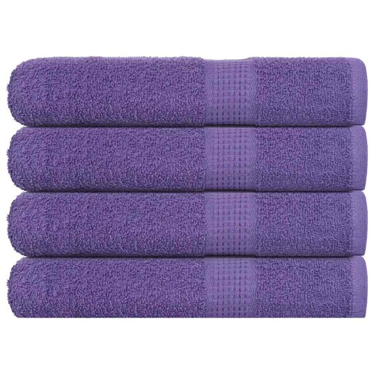 Badstuhåndklær FROGN 4 stk lilla 80x200 cm 360 gsm Badstuhåndklær FROGN 4 stk lilla 80x200 cm 360 gsm