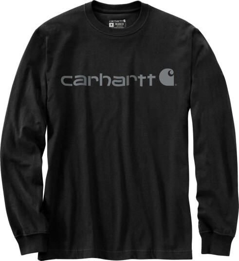 Carhartt Logo 104107 T skjorte svart langermet Svart Klær
