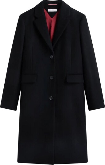 Tommy Hilfiger Wool Classic Sb Coat BLACK 34 Tommy Hilfiger Wool Classic Sb Coat BLACK 34