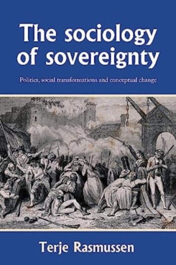 The Sociology of Sovereignty  Politics, Social Transformations and Conceptual Change