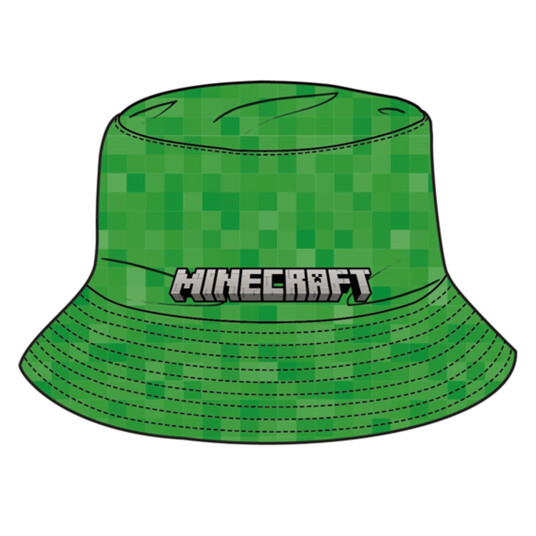 Minecraft Bøttehatt - 52 - Barn - Bomull/Polyester Minecraft Bøttehatt - 52 - Barn - Bomull/Polyester