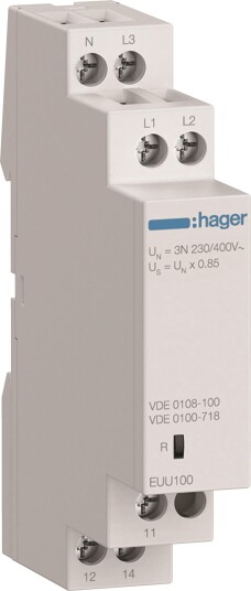 Hager EUU100 Underspenningsrele 1-Fase, 3-Fase