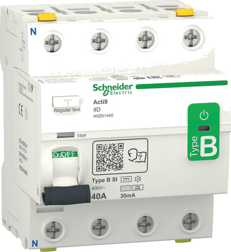 Schneider Electric Acti9 rccb earth leakage protection 4p 40a 30ma b-class-si super immun ac/dc for inst with 3p speed drive and inverter due to dc current (3606489502706) Schneider Electric Acti9 rccb earth leakage protection 4p 40a 30ma b-class-si super immun ac/dc for inst with 3p speed drive and inverter due to dc current (3606489502706)