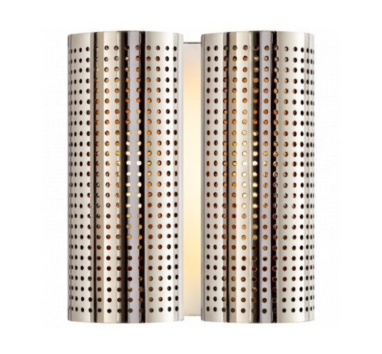 Precision Double Sconce Polished Nickel Precision Double Sconce Polished Nickel