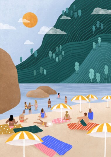 Plakat Strandscene