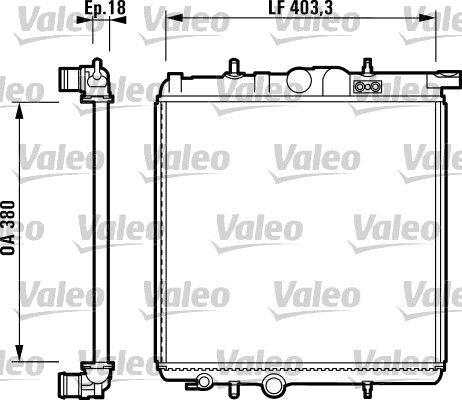 VALEO 732885 Radiator motorkjøling VALEO 732885 Radiator motorkjøling