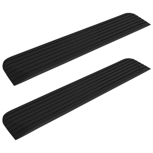 vidaXL Terskelramper 2 stk 110x21x2,5 cm gummi vidaXL Terskelramper 2 stk 110x21x2,5 cm gummi
