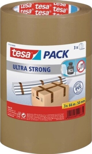 Tesa Ultra Strong 51124 00008 01 Pakkbånd Tesapack Brun L X B 66 M X 50 Mm 3 Stk