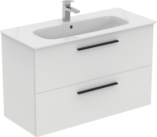 IDEAL STANDARD I.LIFE A BADEROMSMØBEL 1040X460 MATT HVIT M/SORT HÅNDTAK