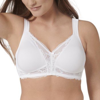 Triumph BH Modern Lace Cotton Soft Bra Hvit A 75 Dame