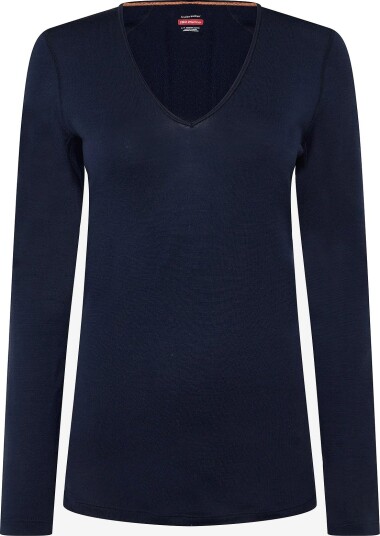 Icebreaker Women Mer 260 Tech Ls V Neck   MIDNIGHT NAVY   XS