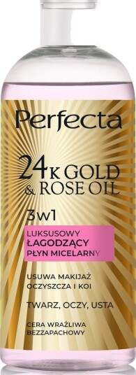 Perfecta_24K Gull &Amp  Rose Oil Micellær Væske For Sensitiv Hud 400Ml