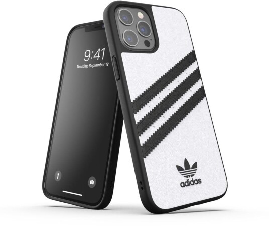 Adidas 3-Stripes Moulded Case for iPhone 12 Pro Max i Hvit og Svart Adidas 3-Stripes Moulded Case for iPhone 12 Pro Max i Hvit og Svart