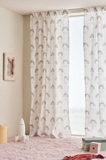 Jotex ACRO gardin med multifunksjonsbånd 2-pk Multi 1667977-04-100 1667979-01-160