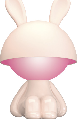 Veli Line Pink Bunny bordlampe