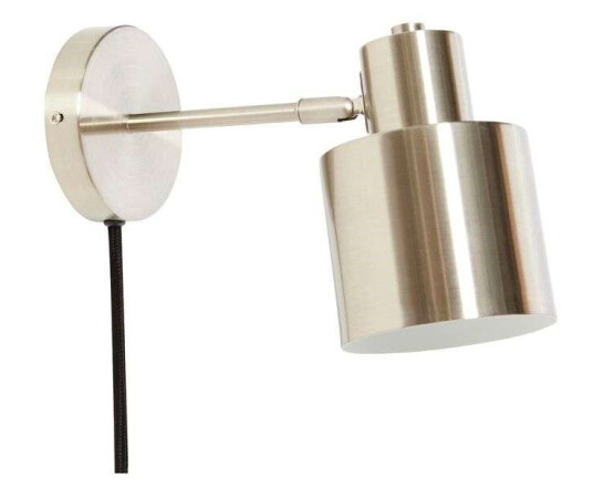 Hübsch Vägglampa Metall Nickel