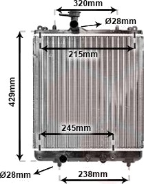 VAN WEZEL 52002064 Radiator motorkjøling VAN WEZEL 52002064 Radiator motorkjøling