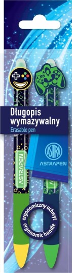 Astra Utslettbar Penn «Oops! Gamer», 2 Stk. Astra Utslettbar Penn «Oops! Gamer», 2 Stk.