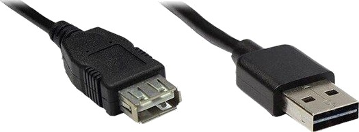 Usb 2.0 Skjøteledning Easy A Hann Til A Hunn Svart 1,8 M