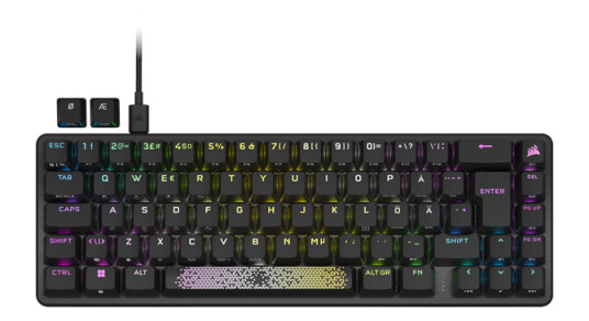Corsair K65 Pro Mini Gamingtastatur 65% RGB Nordisk Svart Corsair K65 Pro Mini Gamingtastatur 65% RGB Nordisk Svart